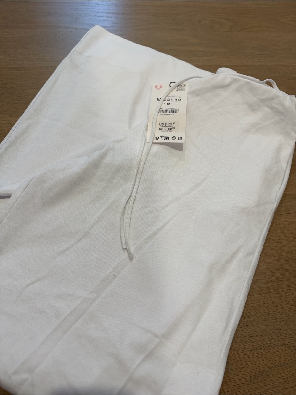White Drawstring Lounge Pants - Picture 3 of 3